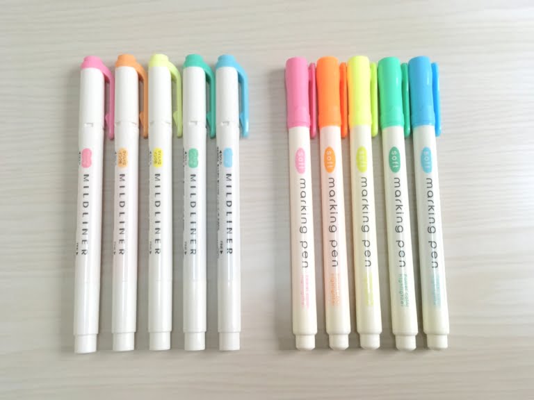 ダイソーのマーキングペンとマイルドライナーの違いを調べてみた