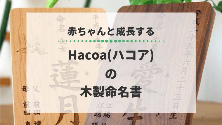 赤ちゃんと一緒に成長するhacoa ハコア の木製命名書 こどもとくらす