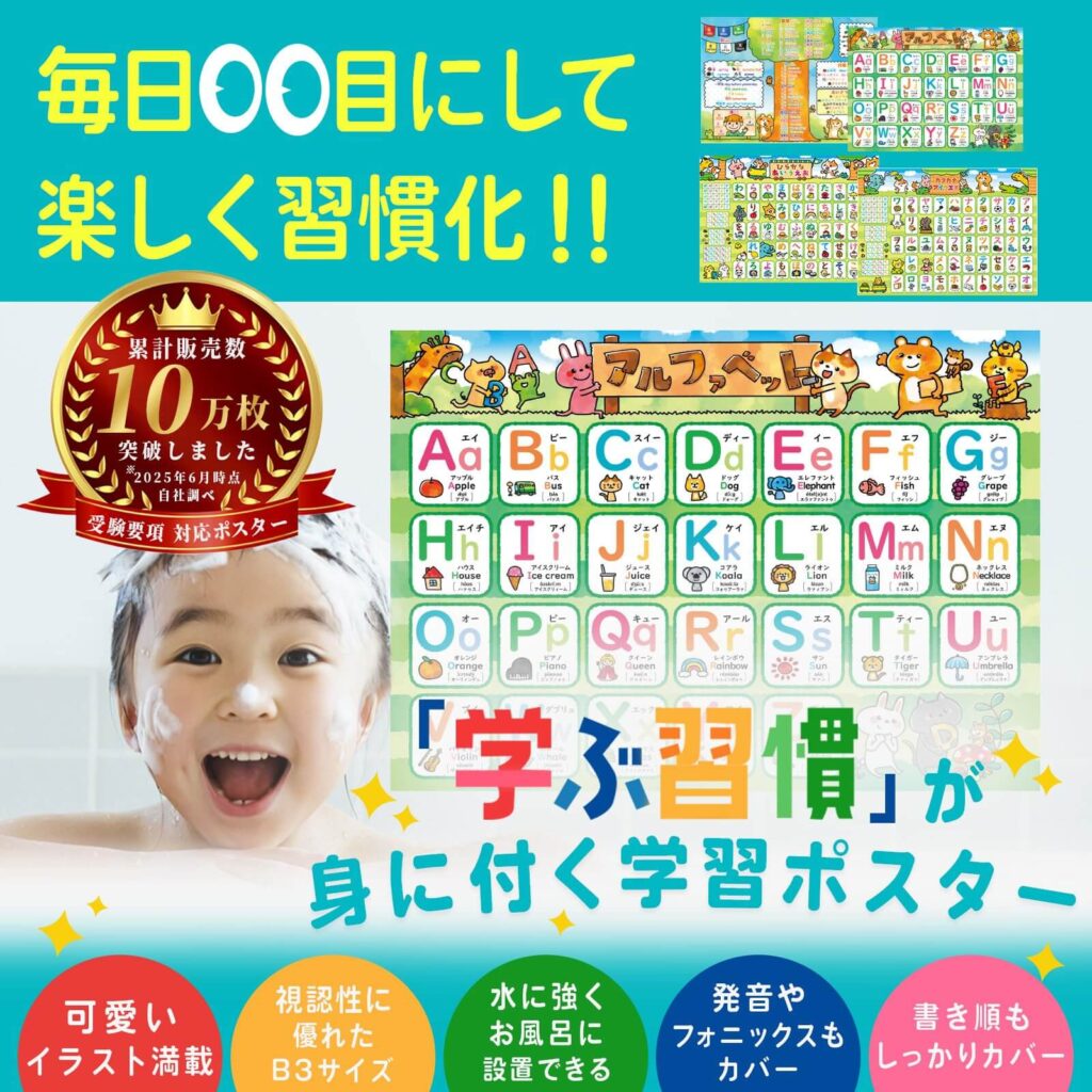 ルーティン博士の学習塾 お風呂ポスター