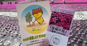 秩父 芝桜 ポテくまくん